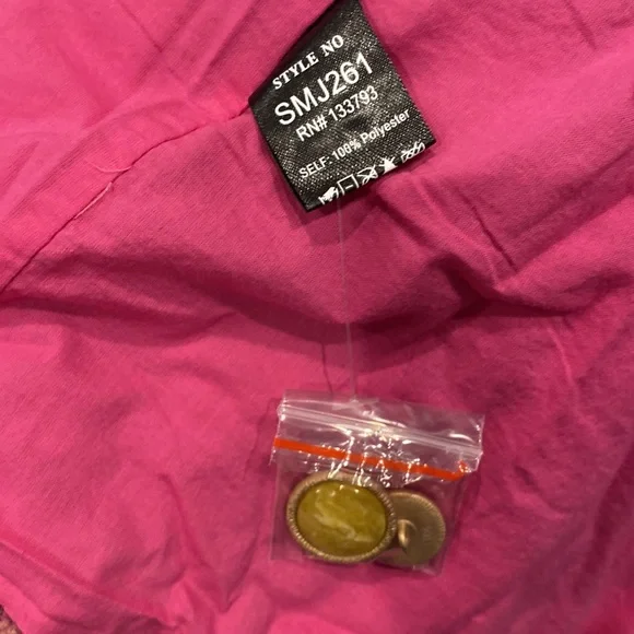 NWOT POL Pink and Brown Plaid Blazer size small - Picture 6 of 8